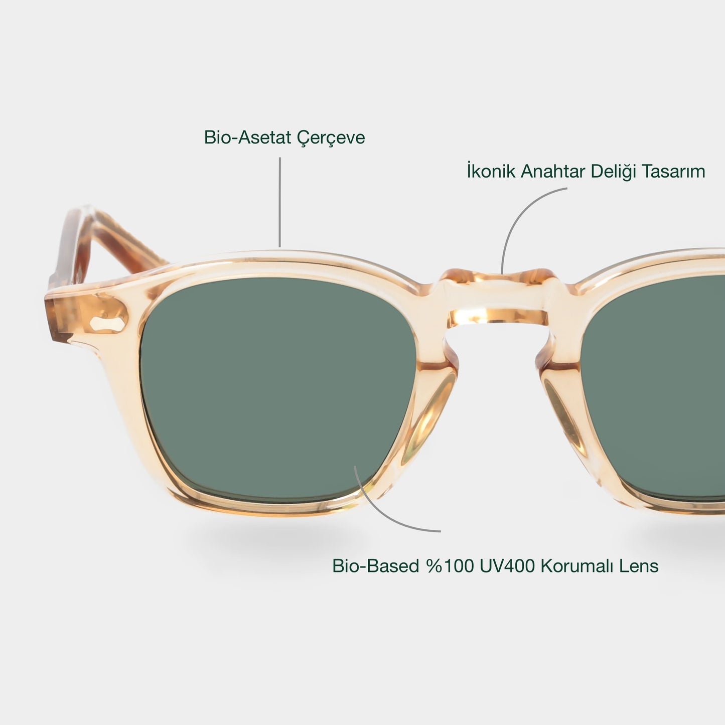 TBD Eyewear Cord Eco Champagne / Bottle Green