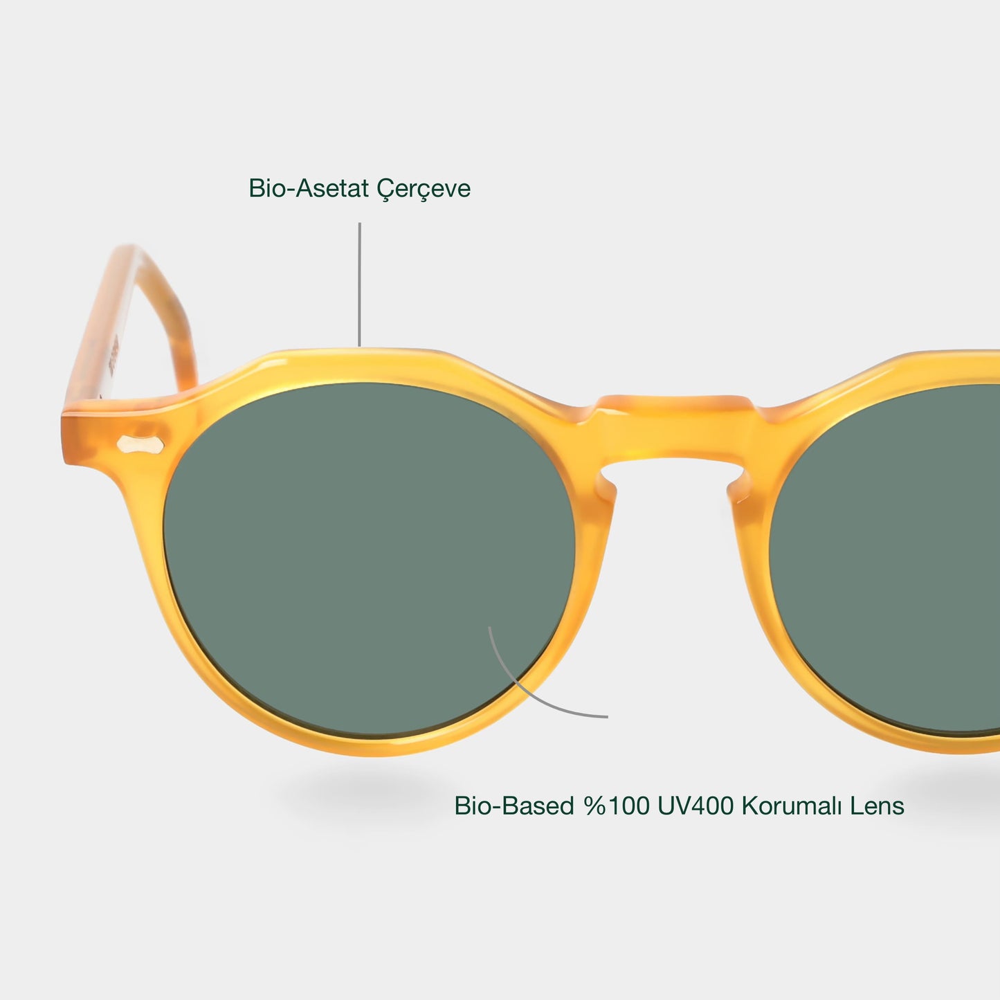 TBD Eyewear Lapel Eco Honey / Bottle Green