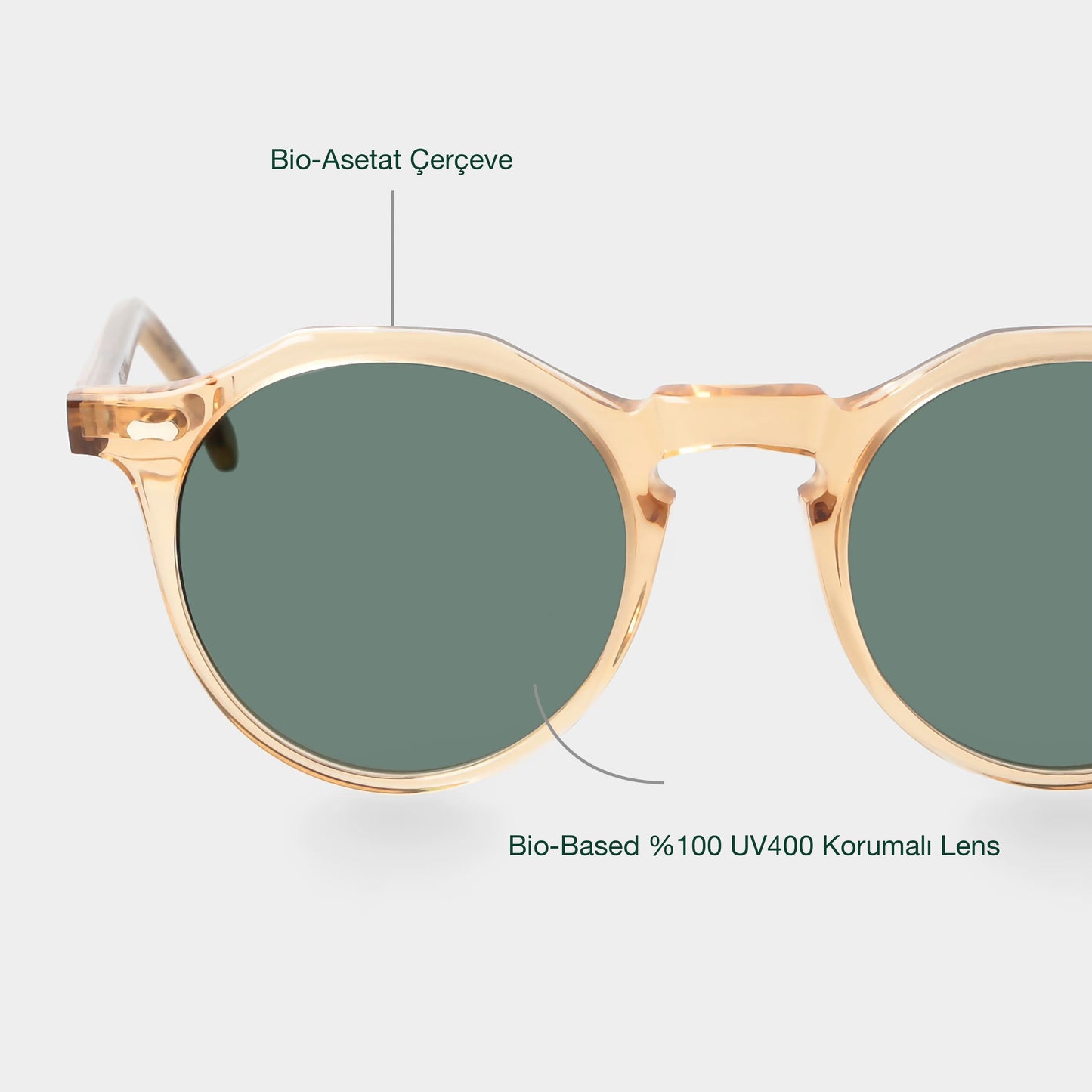 TBD Eyewear Lapel Eco Champagne / Bottle Green