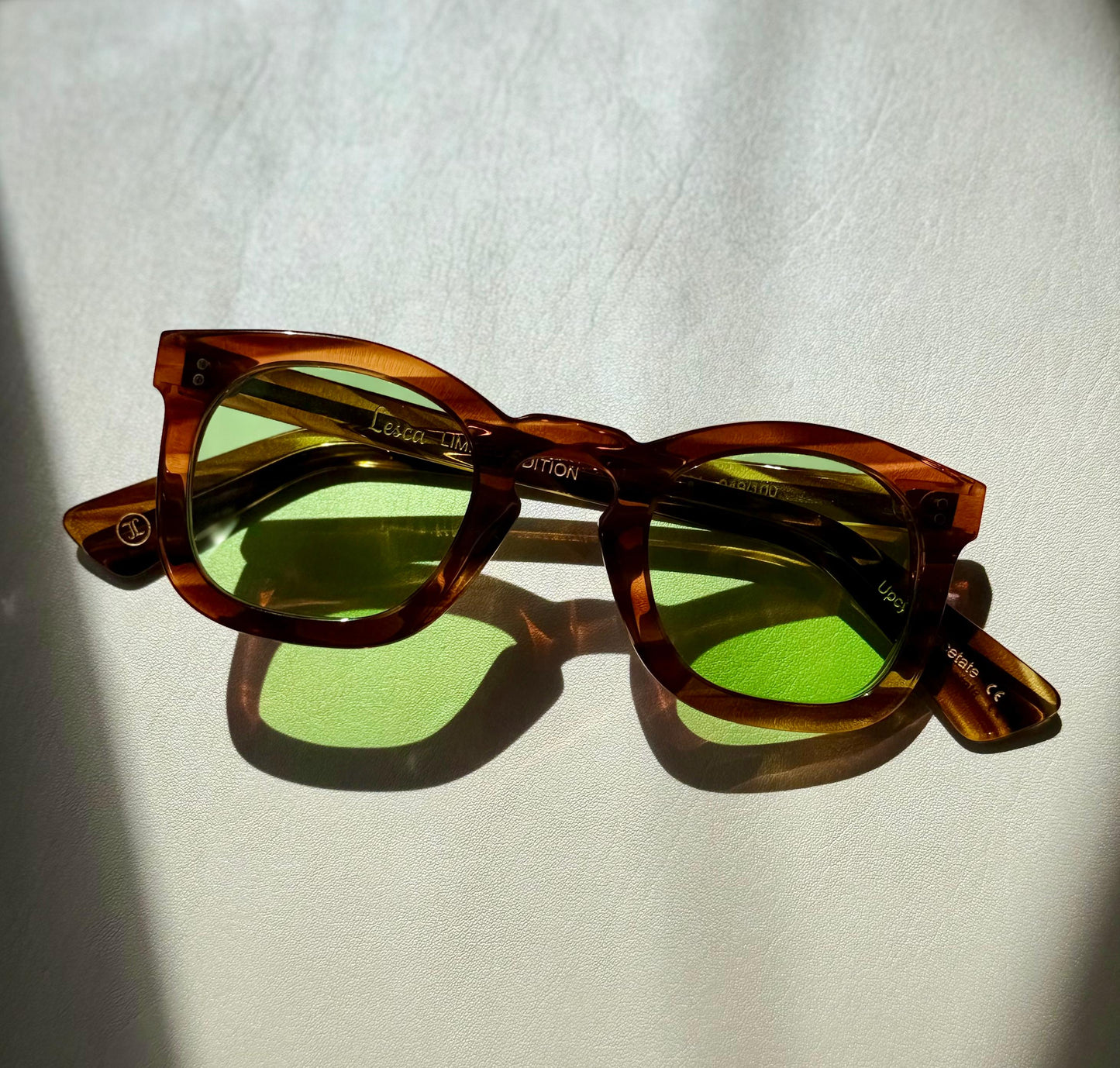 Lesca Deca 8mm Light Horn Pink / Light Green | Limited Edition